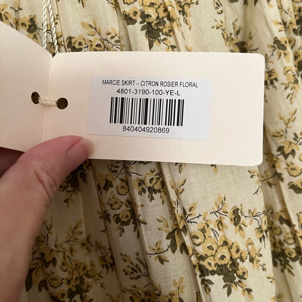 DÔEN NWT Marcie skirt in citron rosier floral - Picture 11 of 16